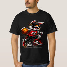 Basketboll Kanin Street Style Grafisk T-Shirt
