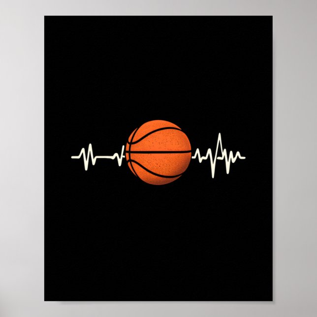 Basketboll - Kärlek för spel Tee 1 Poster (Framsidan)