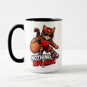 Basketboll Katt Inget annat än nät Mugg