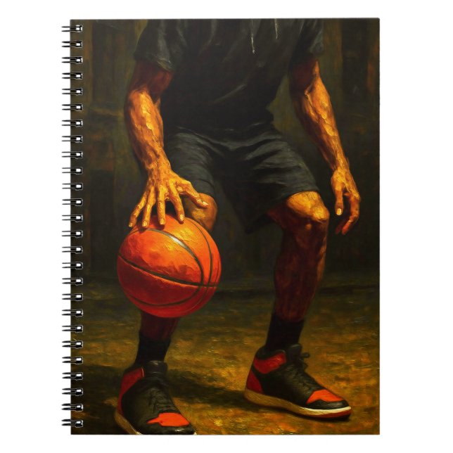 Basketboll Konst Anteckningsbok - Sport Design Jou (Framsidan)