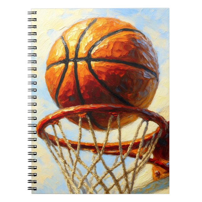 Basketboll Konst Anteckningsbok - Sport Design Jou (Framsidan)