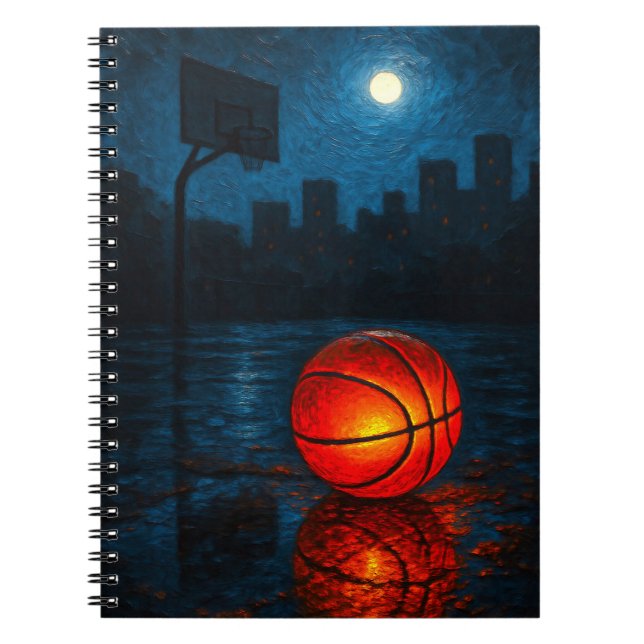 Basketboll Konst Anteckningsbok - Sport Design Jou (Framsidan)