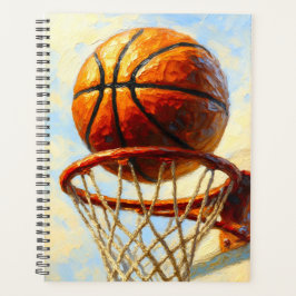 Basketboll Konst Anteckningsbok - Sport Design Jou