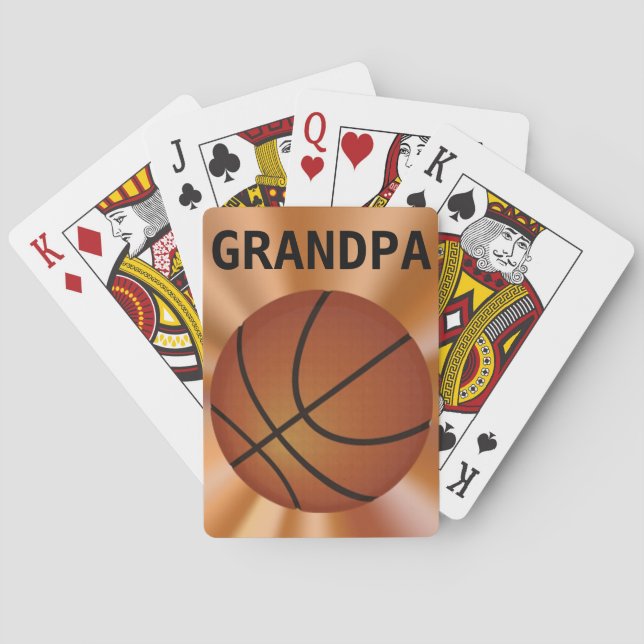 Basketboll-kort, Basketball Gift-idéer Spelkort (Baksidan)