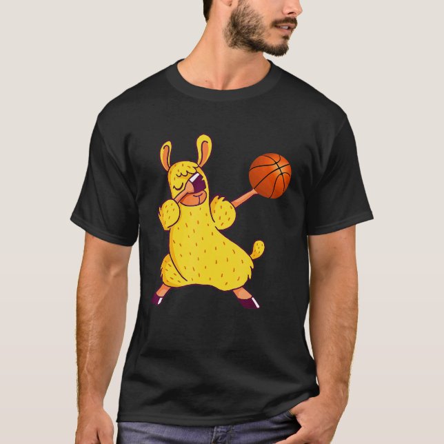 Basketboll Lama  Lama Basketboll T Shirt (Framsida)