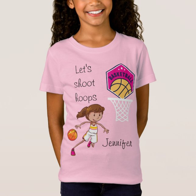 Basketboll "Låt oss Shoot Ringar" Personlig T-Shir T Shirt (Framsida)