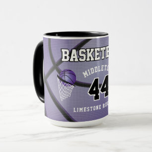 Basketboll - Lila Mugg