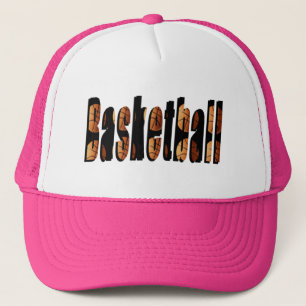 Basketboll Logotyp tillverkad av basketbullar. Keps