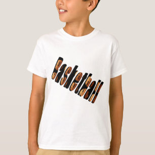 Basketboll Logotyp tillverkad av basketbullar. T Shirt