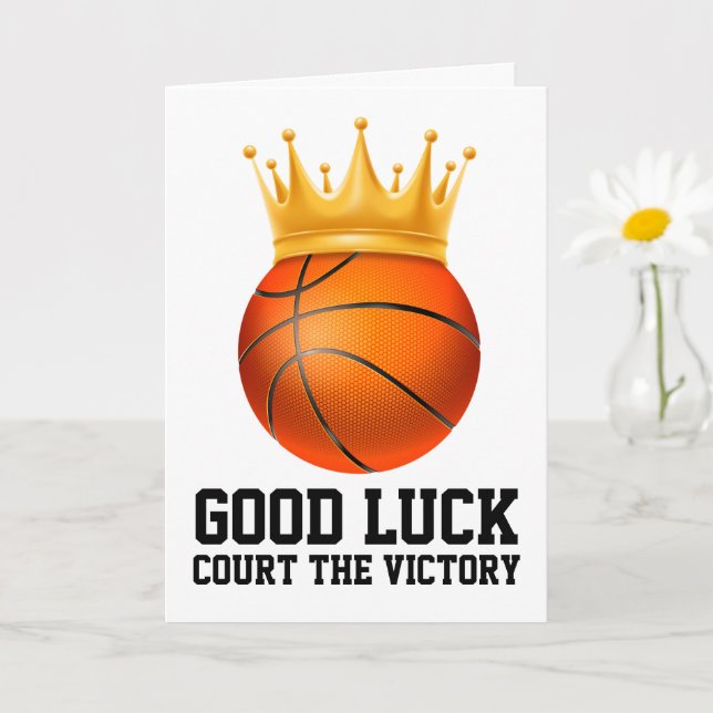 Basketboll lycka till kort (Liten växt)