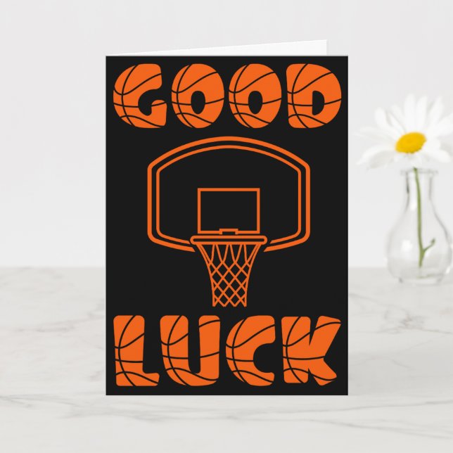 Basketboll lycka till kort (Liten växt)