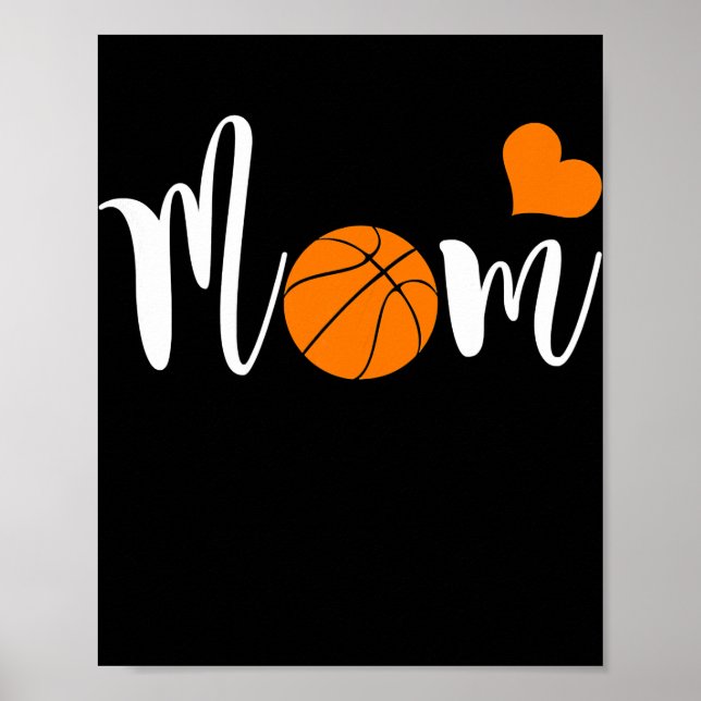 Basketboll Mamma för kvinnor Kärlek Du Mamma Poster (Framsidan)