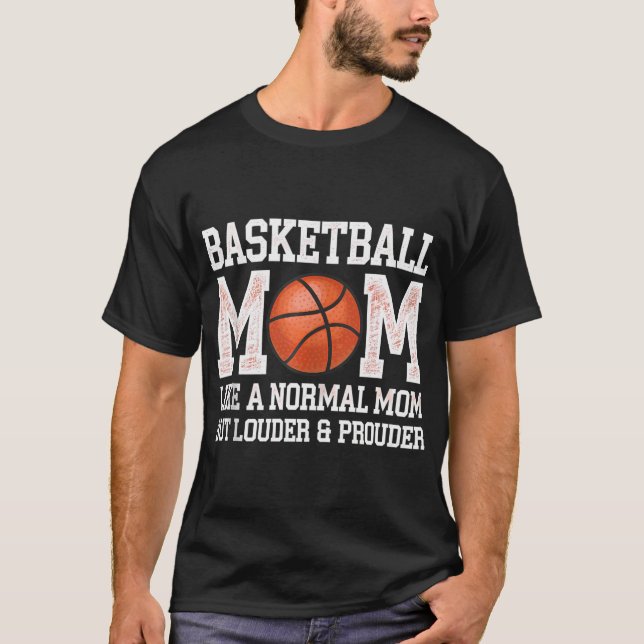 Basketboll Mamma som ett normalt Mamma men högt oc T Shirt (Framsida)