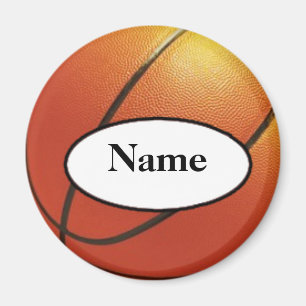 Basketboll med ditt namn på den magnet