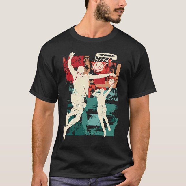 Basketboll med dunk t shirt (Framsida)