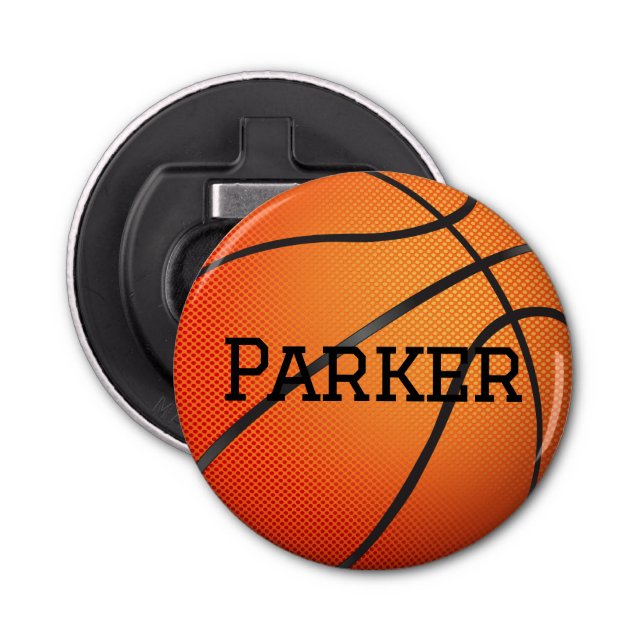 Basketboll med eget namn flasköppnare (Framsidan)