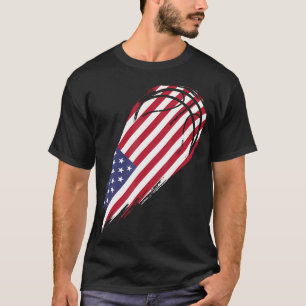 Basketboll med Flagga av Patriotic USA T Shirt