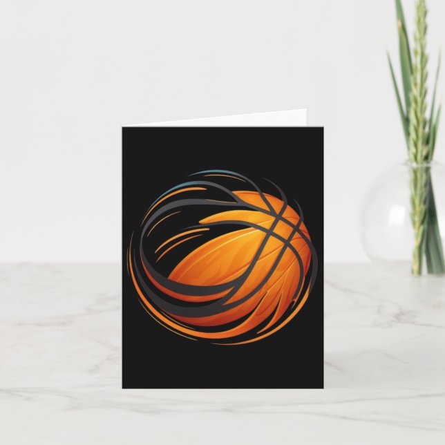 Basketboll Med Linjer  Kort (Framsida)