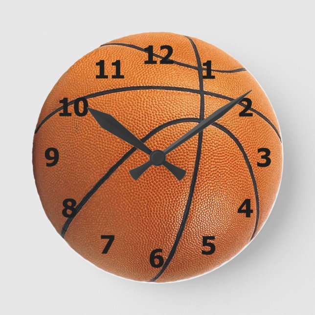 Basketboll med nummer rund klocka (Framsida)