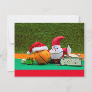 Basketboll med Santa Hat med God jul