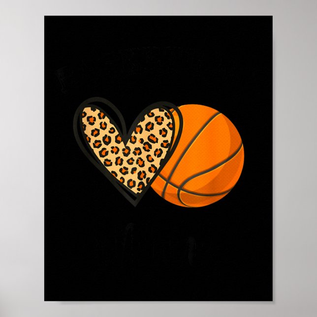 Basketboll mimi leopard hjärta idrottsspelare poster (Framsidan)
