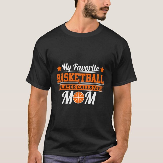 Basketboll Min favoritbasketspelare ringer mig T Shirt (Framsida)