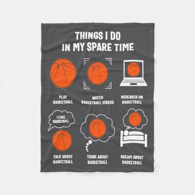 Basketboll Min Fritid Srts Basketboll Mamma Pla  Fleecefilt (Framsidan)