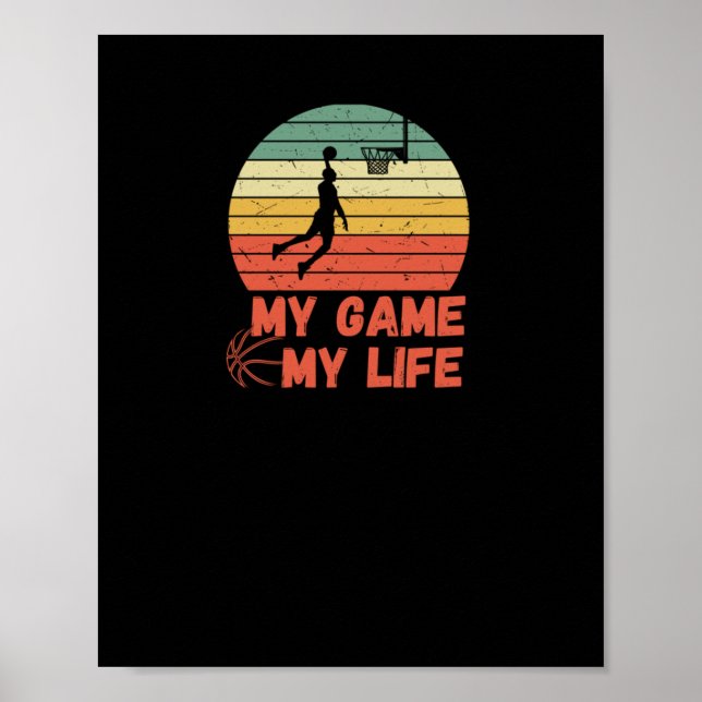 Basketboll mitt liv poster (Framsidan)