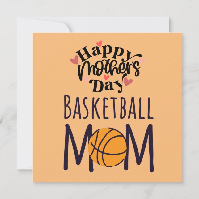 Basketboll Mors dag till mamma  Kort (Framsida)