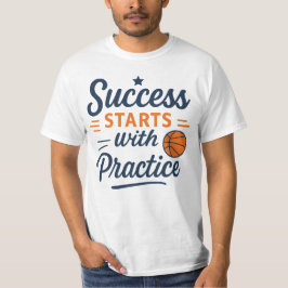 Basketboll Motivation Citat Övning Framgång T Shirt
