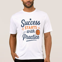Basketboll Motivation Citat Övning Framgång T Shirt