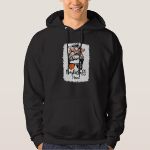 Basketboll Nani Vintage Leopard Rufsylta Blekad Hoodie