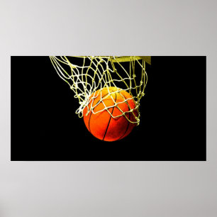 Basketboll & netto tryckaffisch poster