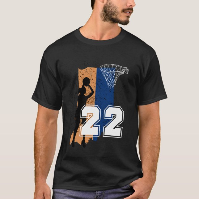 Basketboll nr 22 Women Basketball Jersey T Shirt (Framsida)