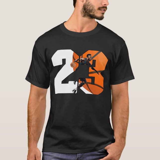 Basketboll nr 23 t shirt (Framsida)