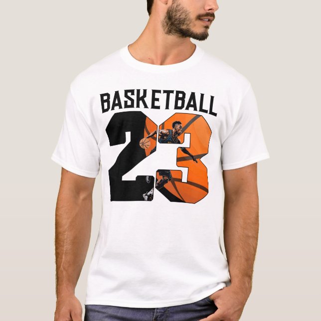 Basketboll nr 23 t shirt (Framsida)