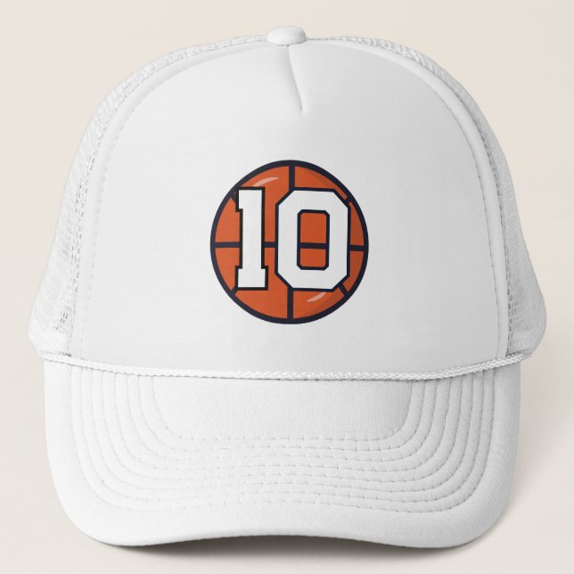 Basketboll Nummer 10 Truckerhatt Sportstil Keps (Framsida)