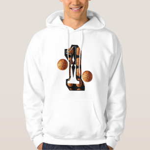 Basketboll nummer 1 Logotyp Hoodie