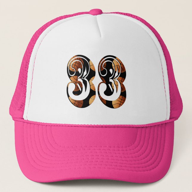 Basketboll nummer 33 Bild Logotyp Keps (Framsida)