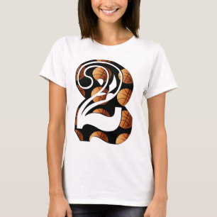 Basketboll nummer två, Bild Logotyp. T Shirt