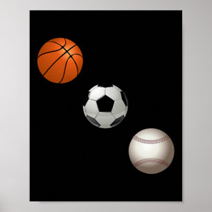 Basketboll och Baseball är min favoritsal Poster