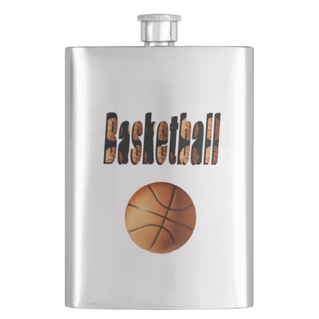 Basketboll och basketboll Namn, klassisk höftkolv Fickplunta (Framsidan)