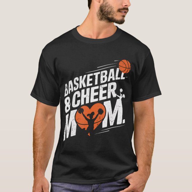 Basketboll och Cheer Mor basketboll och C T Shirt (Framsida)
