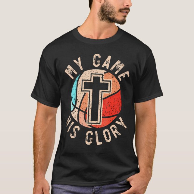 Basketboll och Jesus Kristus Kristus Hoo T Shirt (Framsida)