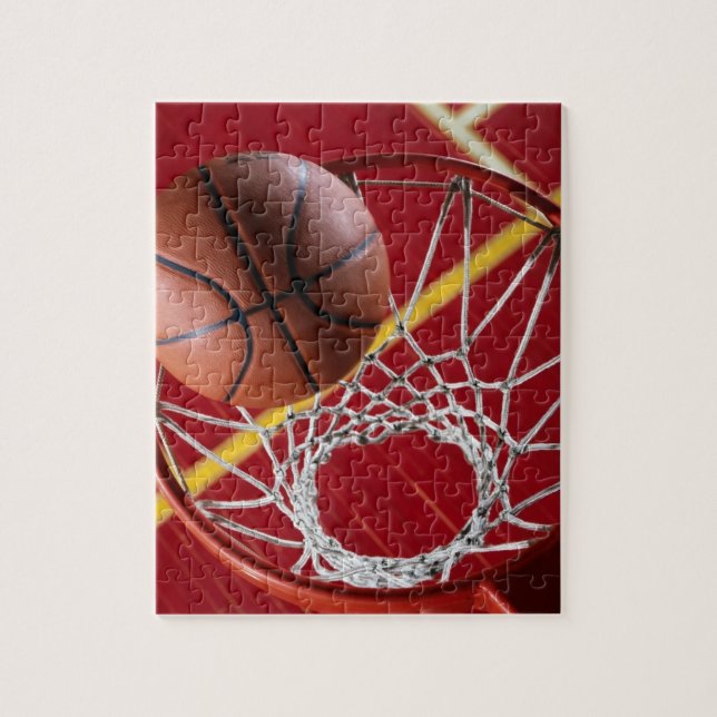 Basketboll och Net Photo Puzzle Pussel (Vertikal)