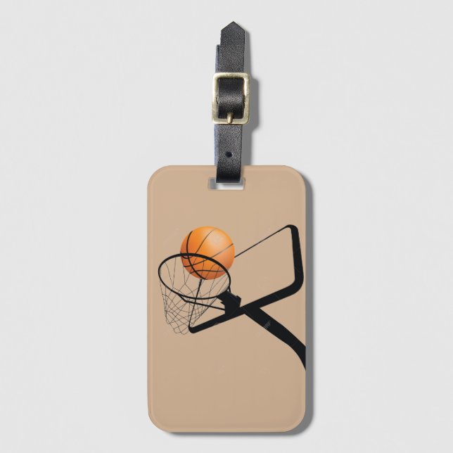 Basketboll och ring bagagebricka (Framsida vertikal)