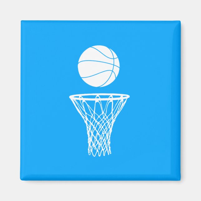 Basketboll och Ring Magnet Blue (Framsidan)