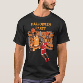 Basketboll och spökhalloween t shirt