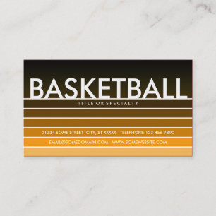 Basketboll, orange swatch visitkort