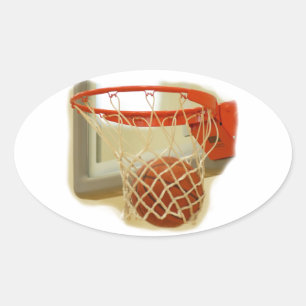 Basketboll Ovalt Klistermärke
